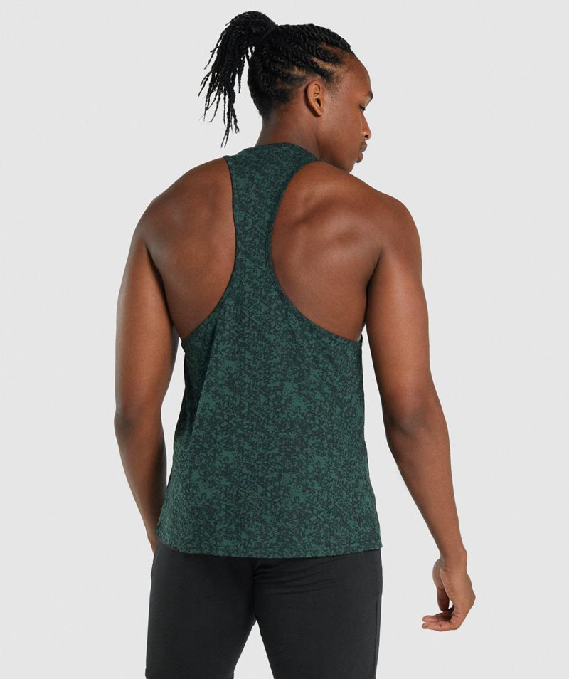 Men's Gymshark Critical 2.0 Stringer Dark Green | USA  4281-OGLSZ