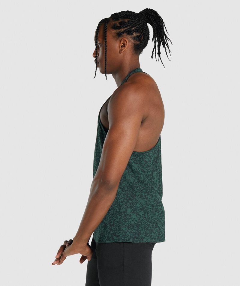 Men's Gymshark Critical 2.0 Stringer Dark Green | USA  4281-OGLSZ