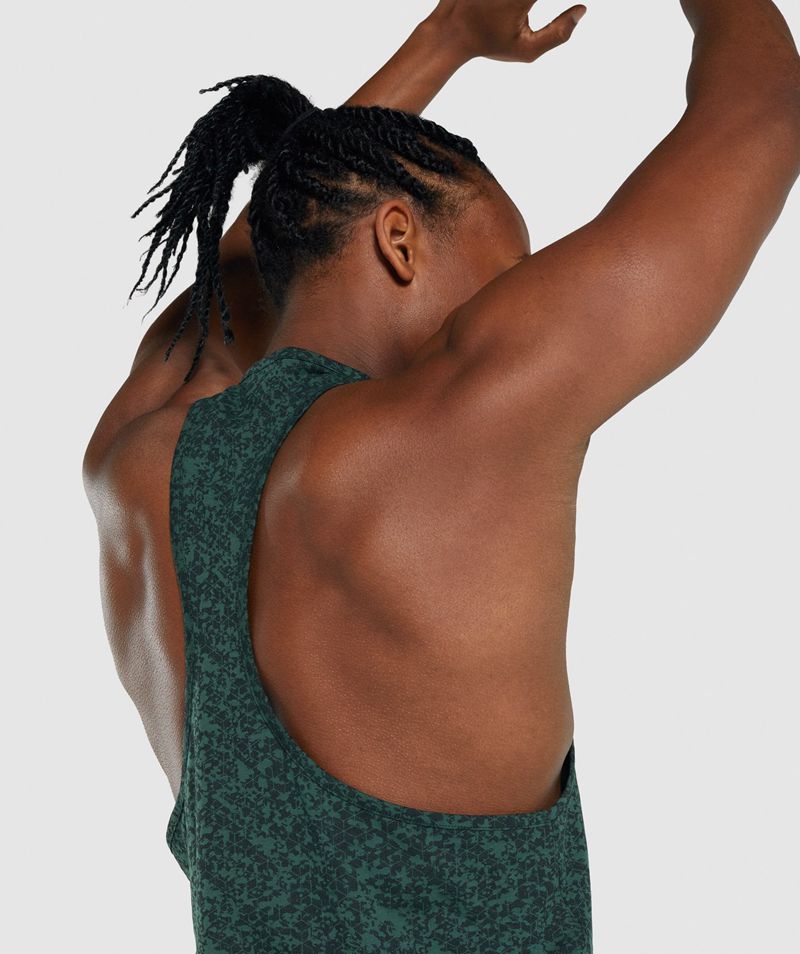 Men's Gymshark Critical 2.0 Stringer Dark Green | USA  4281-OGLSZ