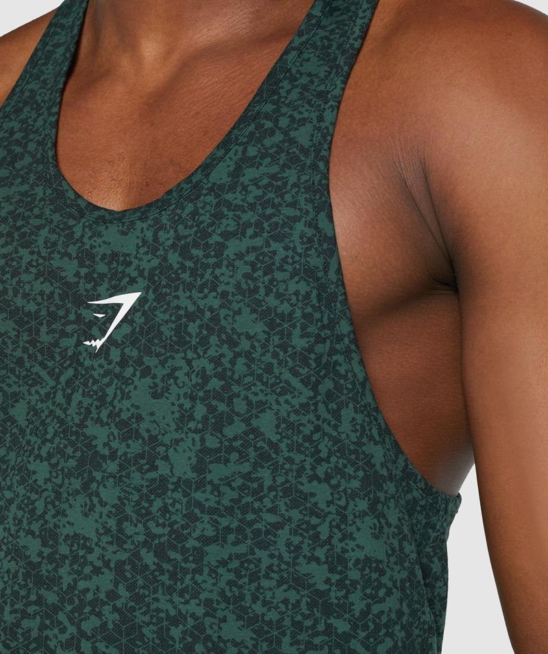 Men's Gymshark Critical 2.0 Stringer Dark Green | USA  4281-OGLSZ