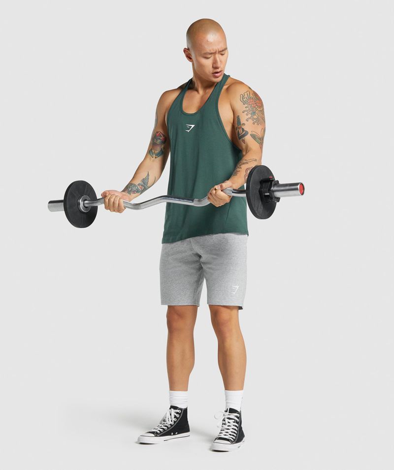 Men's Gymshark Critical 2.0 Stringer Dark Green | USA  5187-RSNHY