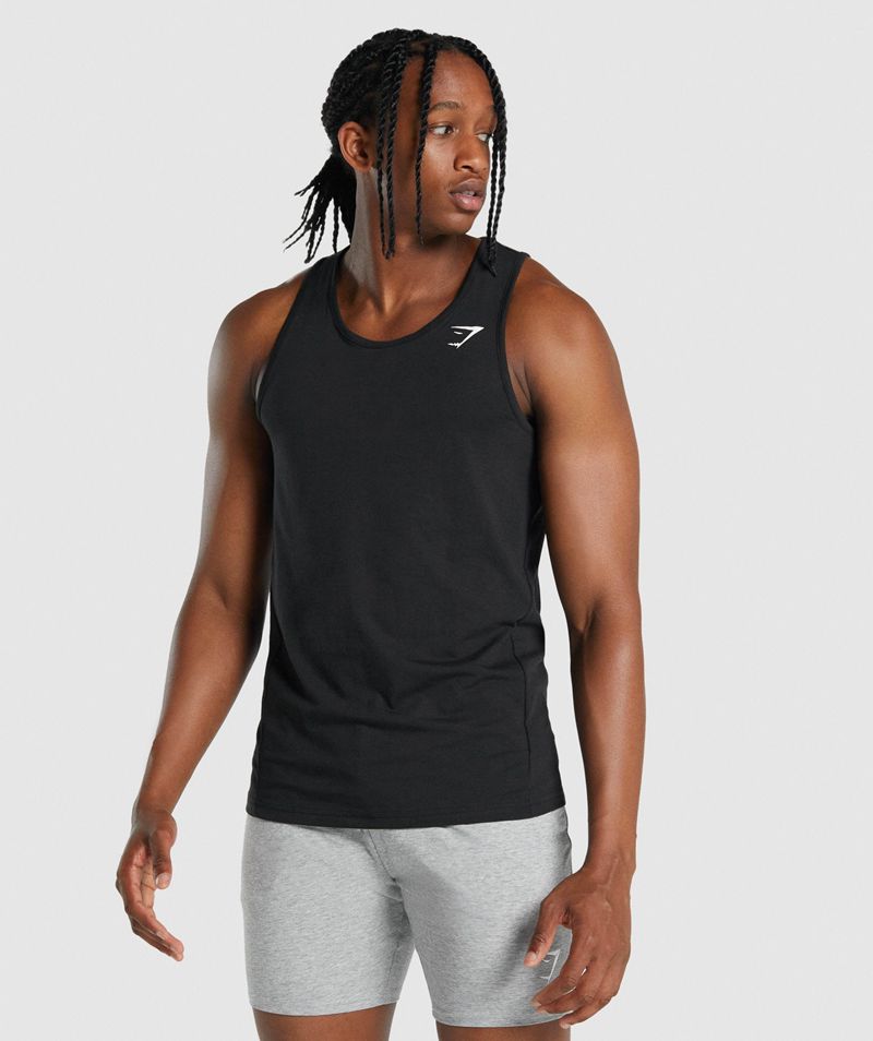 Men\'s Gymshark Critical 2.0 Tank Tops Black | USA  7152-ZICEW