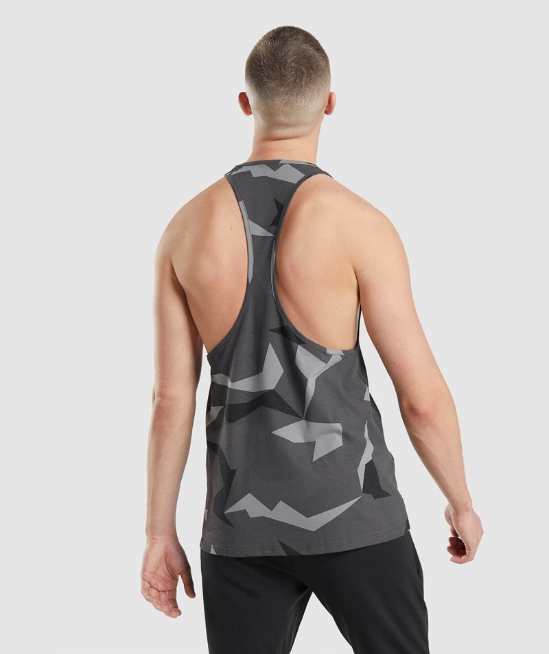 Men's Gymshark Critical Stringer Black | USA  7309-MWRYS