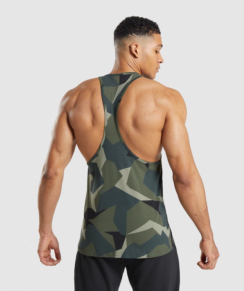 Men's Gymshark Critical Stringer Green | USA  6031-WFZSJ