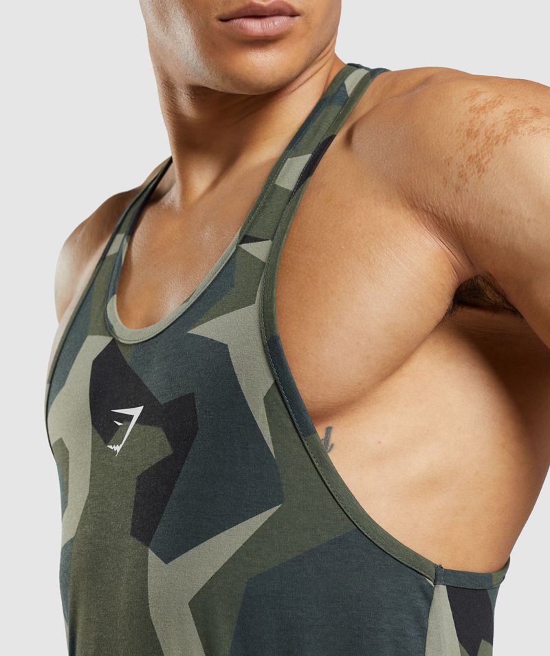 Men's Gymshark Critical Stringer Green | USA  6031-WFZSJ