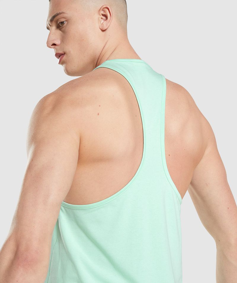 Men's Gymshark Critical Stringer Turquoise | USA  0923-SGIDO