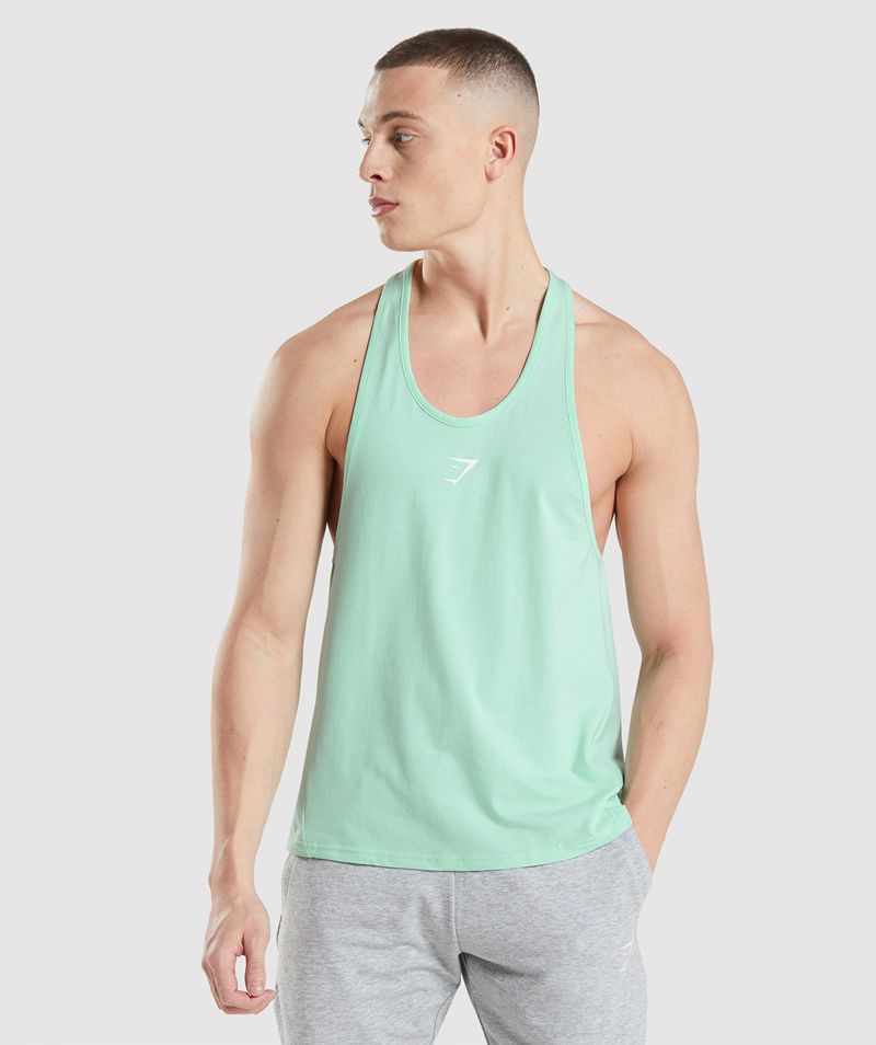 Men\'s Gymshark Critical Stringer Turquoise | USA  0923-SGIDO