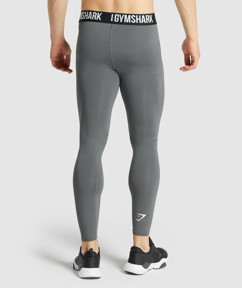 Men's Gymshark Element Baselayer Leggings Grey | USA  1389-RGKJL