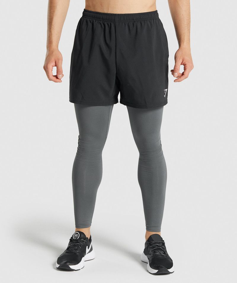 Men's Gymshark Element Baselayer Leggings Grey | USA  1389-RGKJL