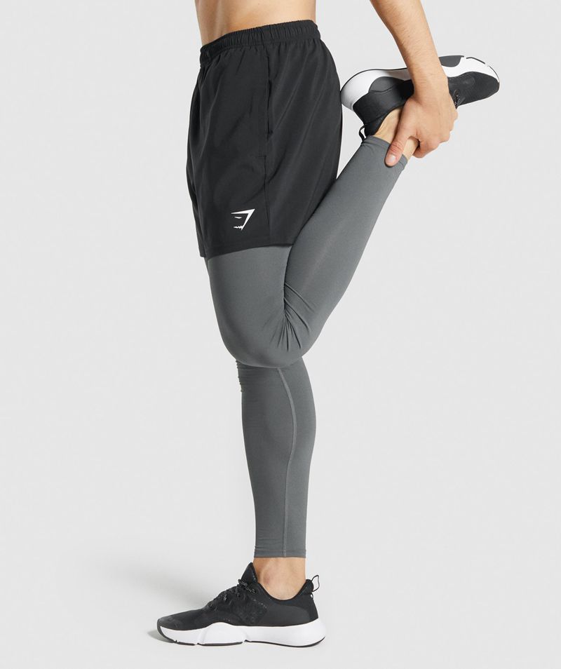 Men's Gymshark Element Baselayer Leggings Grey | USA  1389-RGKJL