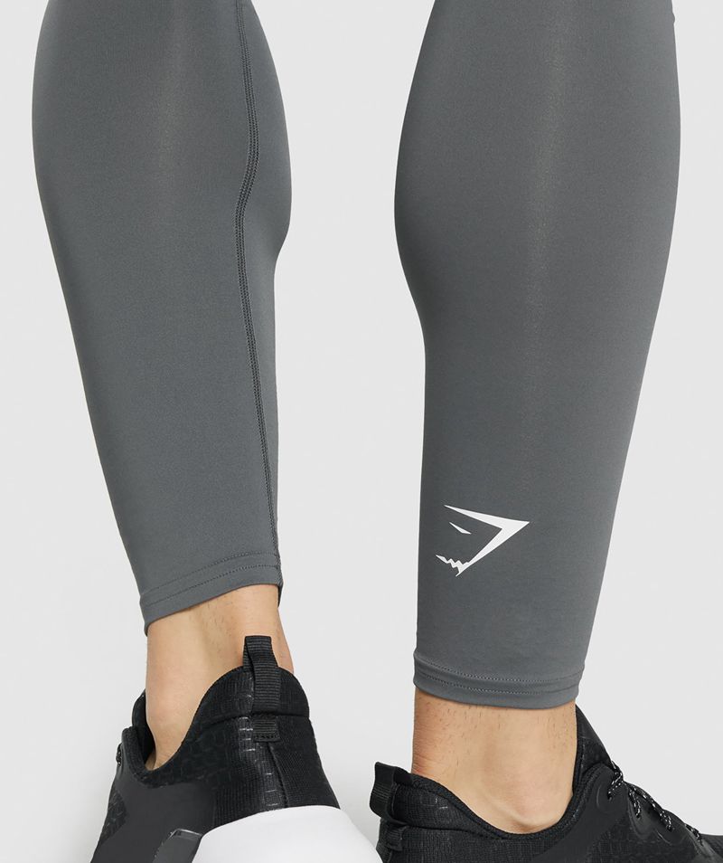 Men's Gymshark Element Baselayer Leggings Grey | USA  1389-RGKJL