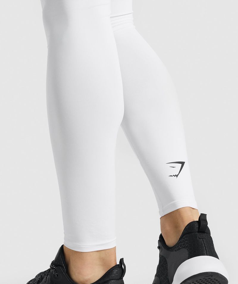 Men's Gymshark Element Baselayer Leggings White | USA  8423-ZJODV