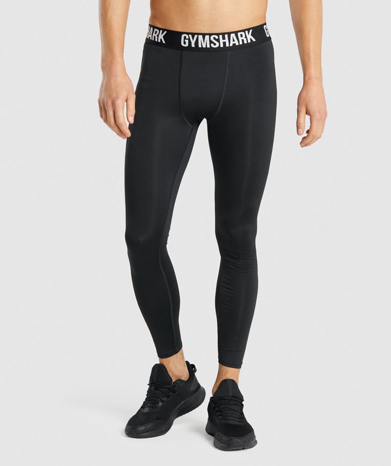 Men\'s Gymshark Element Baselayer Leggings Black | USA  8476-QKVIB