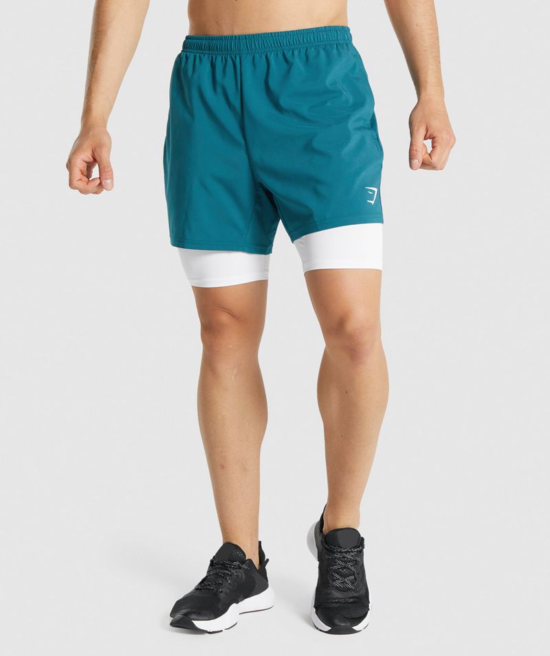 Men's Gymshark Element Baselayer Shorts White | USA  0358-OSWMQ