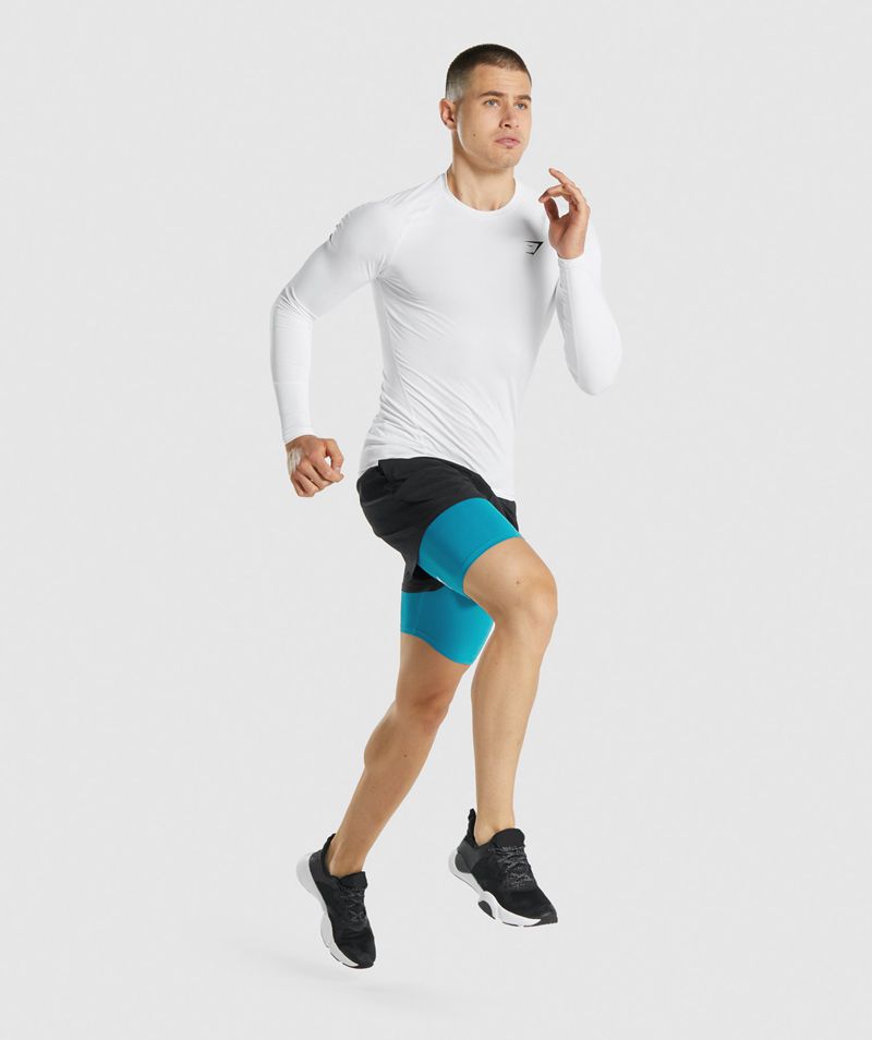 Men's Gymshark Element Baselayer Shorts Blue | USA  0981-KOVCL