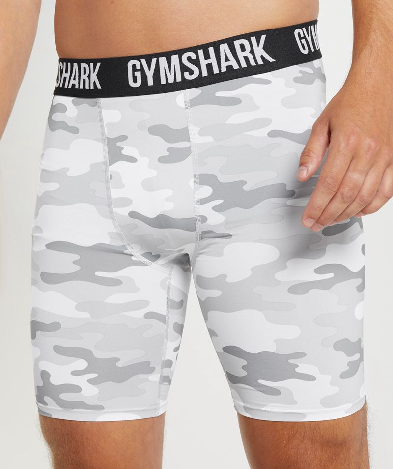 Men's Gymshark Element Baselayer Shorts Light Grey | USA  3279-CIJZF