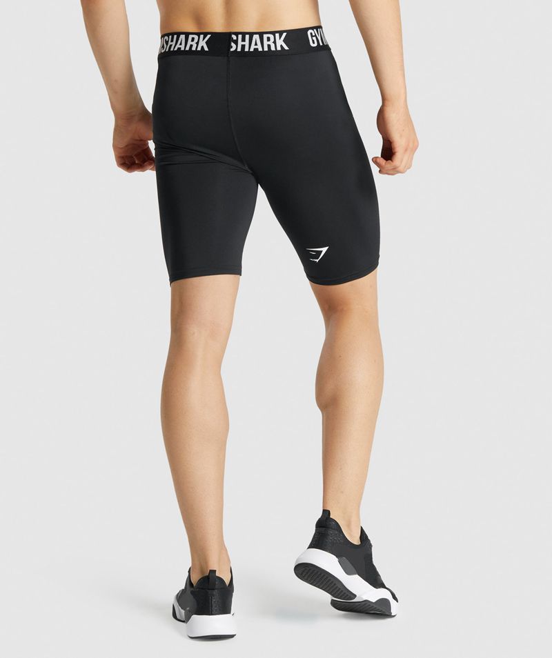 Men's Gymshark Element Baselayer Shorts Black | USA  6391-OQMSU