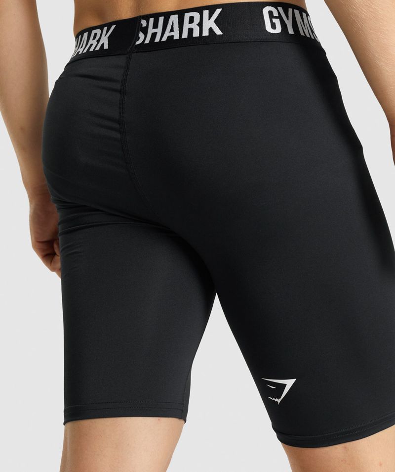 Men's Gymshark Element Baselayer Shorts Black | USA  6391-OQMSU