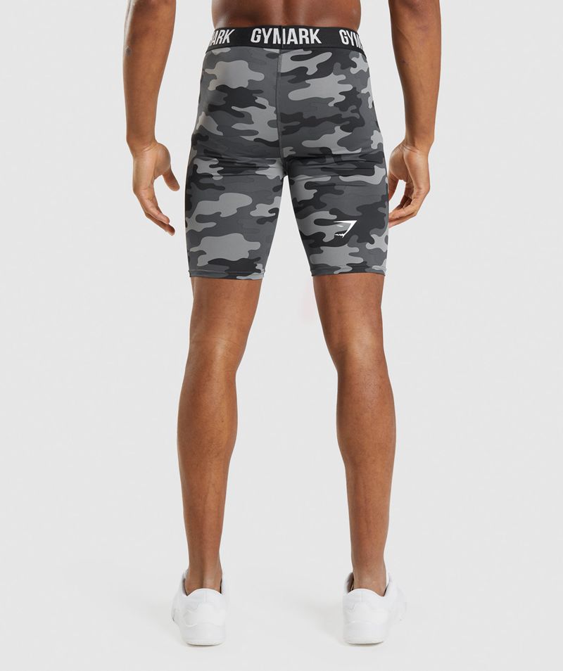 Men's Gymshark Element Baselayer Shorts Grey | USA  8261-FGXIO