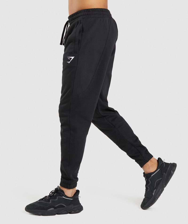 Men's Gymshark Essential Joggers Black | USA  9167-CHGAI