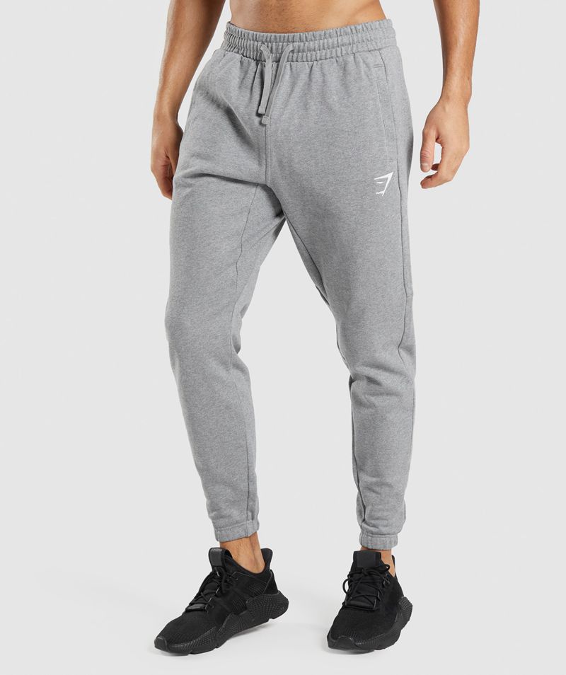 Men\'s Gymshark Essential Joggers Grey | USA  9467-VCPWS