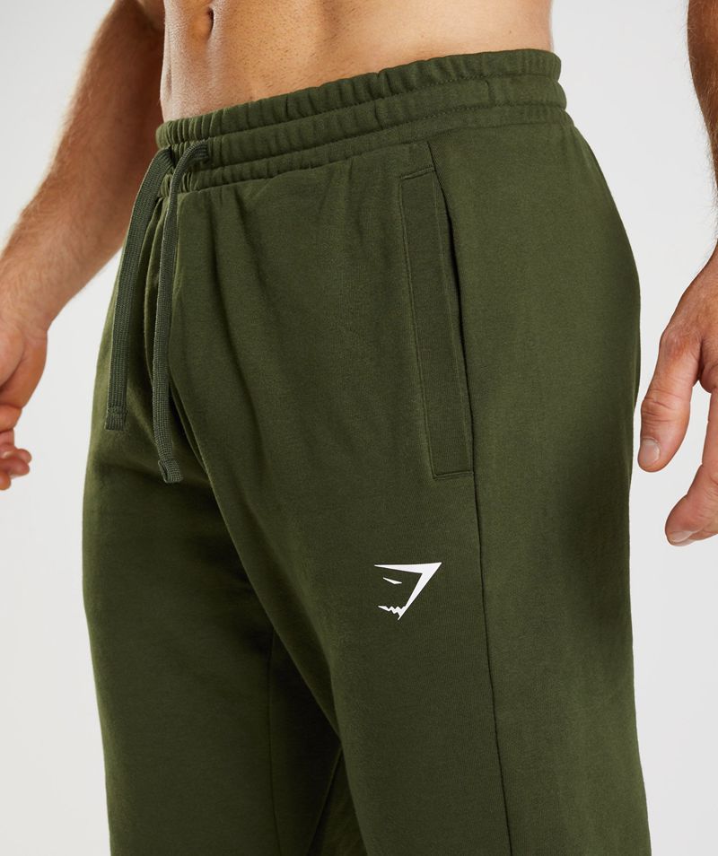 Men's Gymshark Essential Oversized Joggers Olive | USA  3584-DBEGY