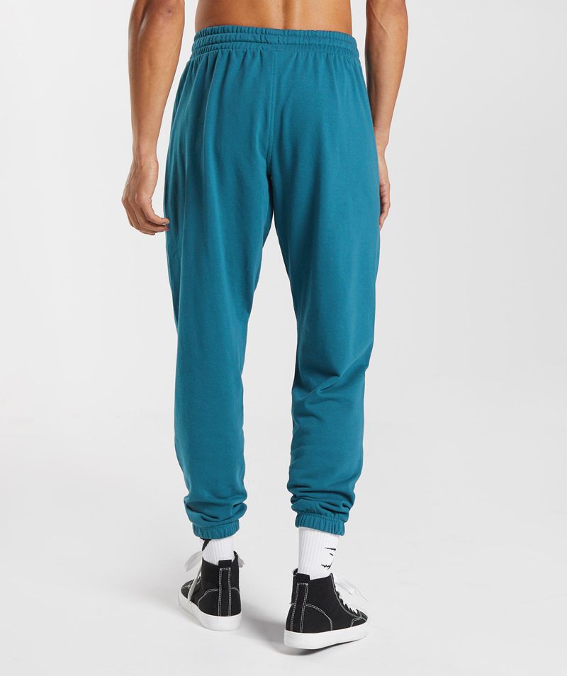 Men's Gymshark Essential Oversized Joggers Blue | USA  8302-ZAGNQ