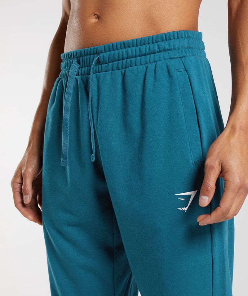 Men's Gymshark Essential Oversized Joggers Blue | USA  8302-ZAGNQ