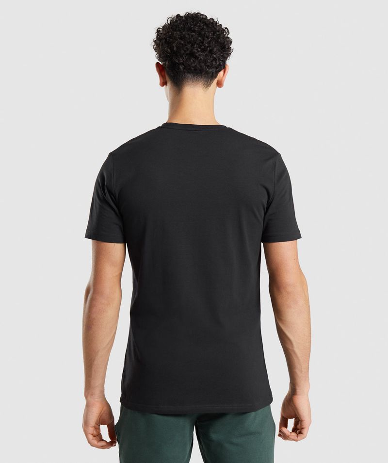 Men's Gymshark Essential T-Shirts Black | USA  9143-GMXIJ