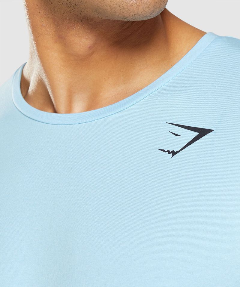 Men's Gymshark Essential T-Shirts Blue | USA  2863-XQRUC