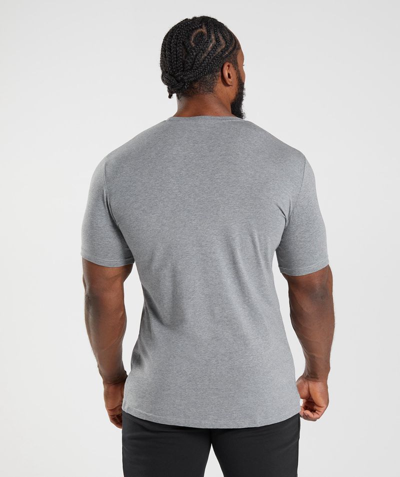 Men's Gymshark Essential T-Shirts Grey | USA  9461-NEZPD