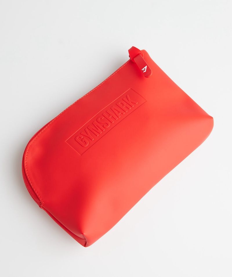 Men's Gymshark Everyday Zip Pouch Bags Red | USA  7804-WETXK