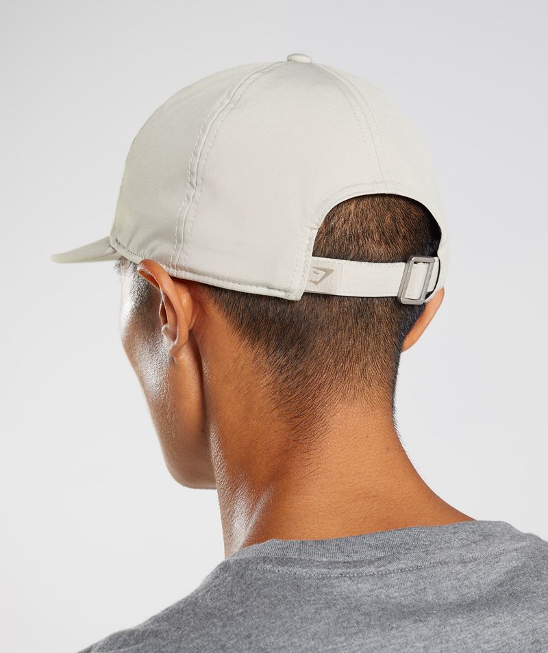 Men's Gymshark Flat Peak Caps Grey | USA  6801-MEICF