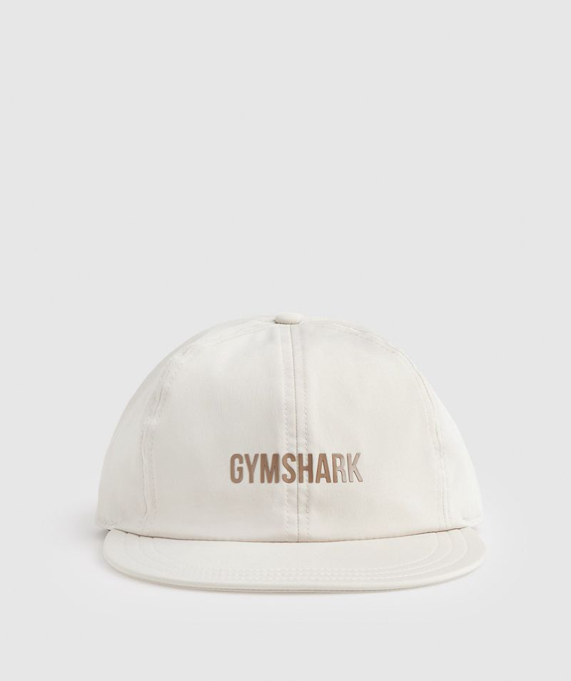 Men\'s Gymshark Flat Peak Caps Grey | USA  6801-MEICF