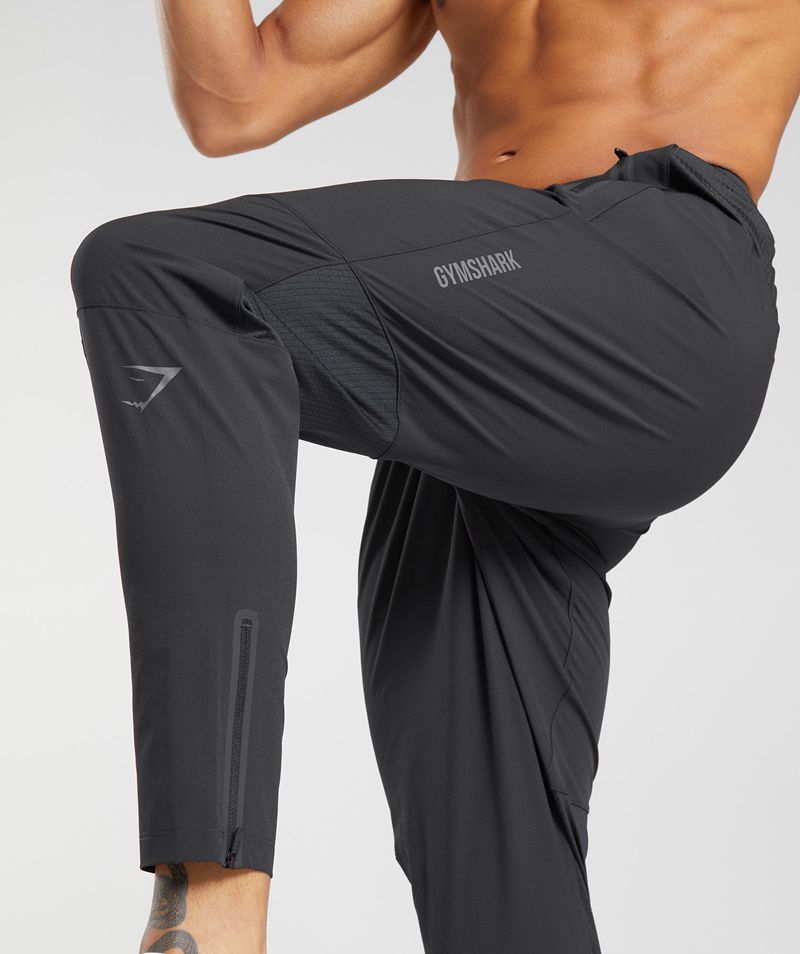 Men's Gymshark Hybrid Woven Joggers Black | USA  2107-VIHKE