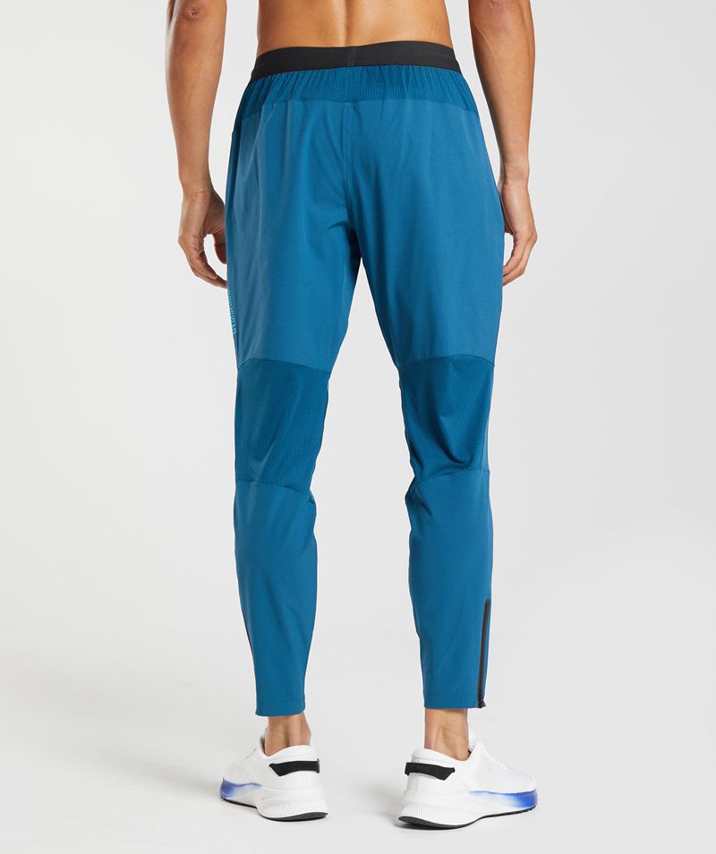 Men's Gymshark Hybrid Woven Joggers Blue | USA  2571-ADXPW