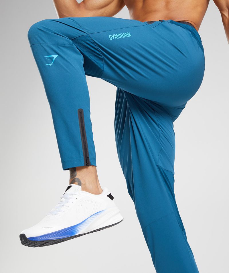 Men's Gymshark Hybrid Woven Joggers Blue | USA  2571-ADXPW