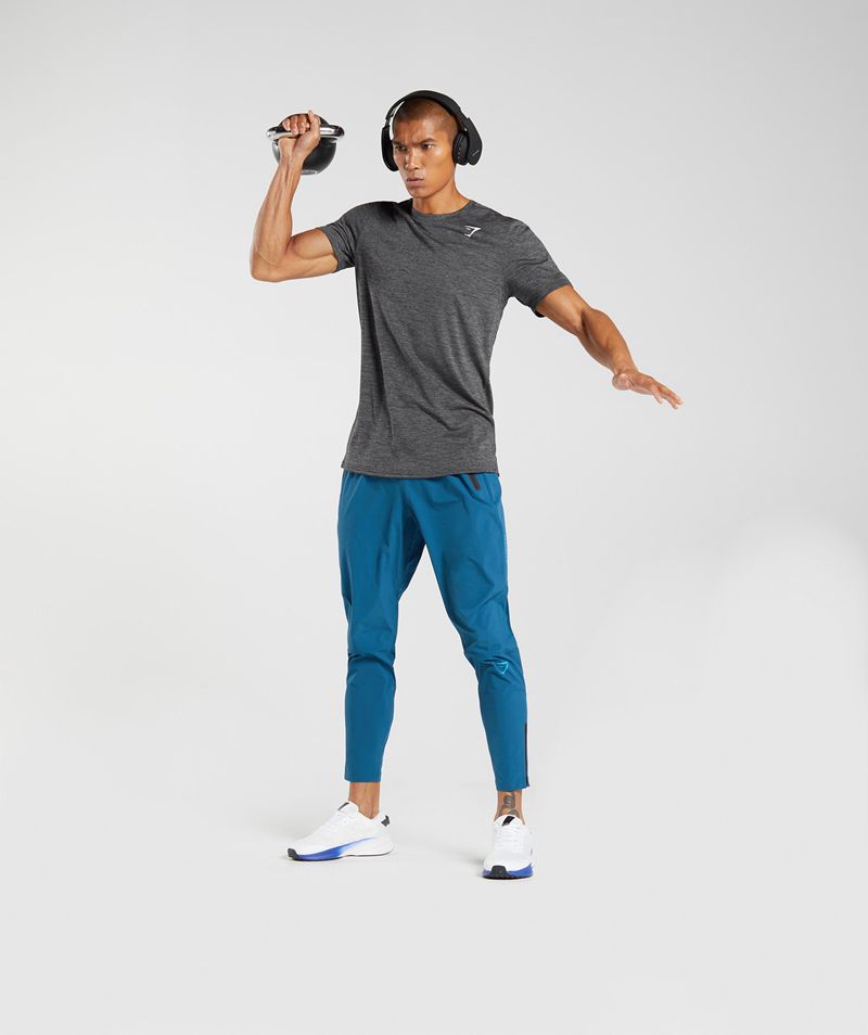 Men's Gymshark Hybrid Woven Joggers Blue | USA  2571-ADXPW