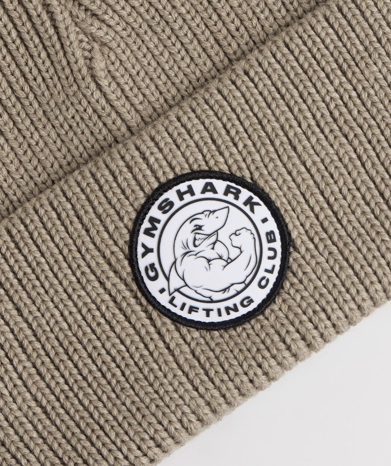 Men's Gymshark Legacy Deep Cuff Beanie Beige | USA  4087-GWKYV