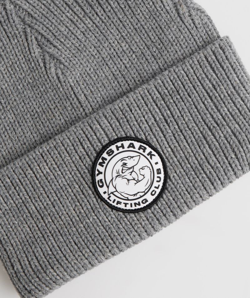 Men's Gymshark Legacy Deep Cuff Beanie Light Grey | USA  2769-MOQXS