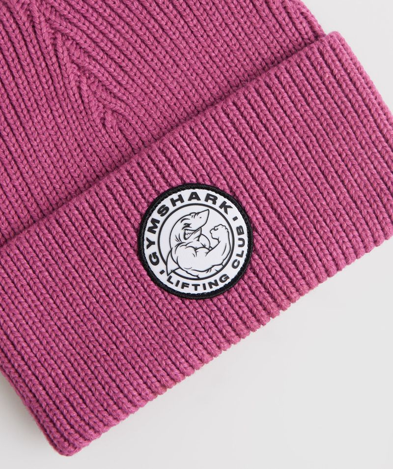 Men's Gymshark Legacy Deep Cuff Beanie Pink | USA  7052-WYQUL