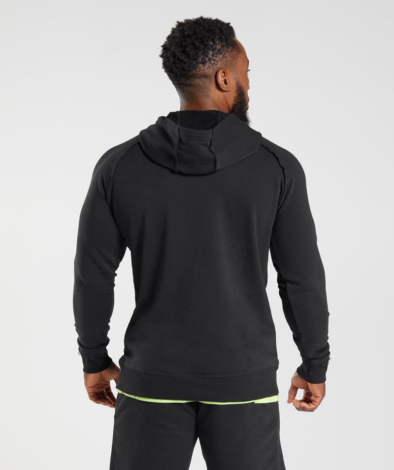 Men's Gymshark Legacy Hoodie Black | USA  3120-GJOFY