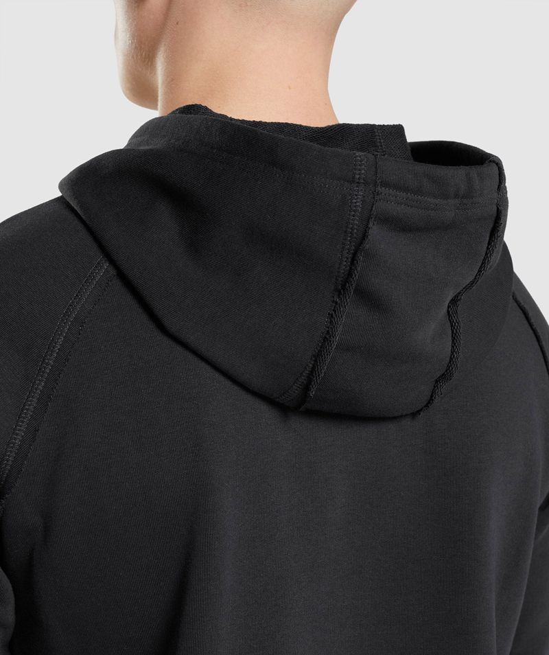 Men's Gymshark Legacy Hoodie Black | USA  5921-VZAGH