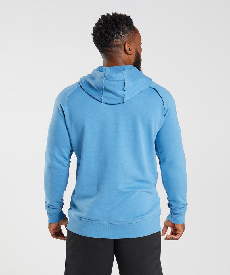 Men's Gymshark Legacy Hoodie Blue | USA  5718-DVQML