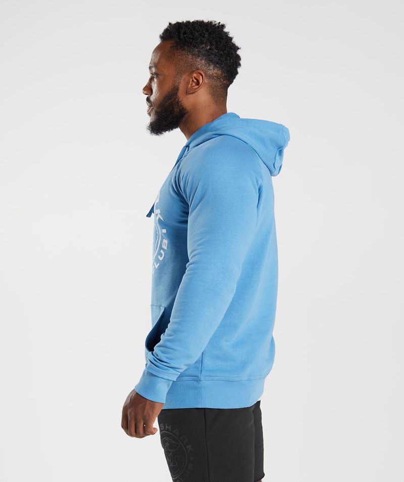 Men's Gymshark Legacy Hoodie Blue | USA  5718-DVQML