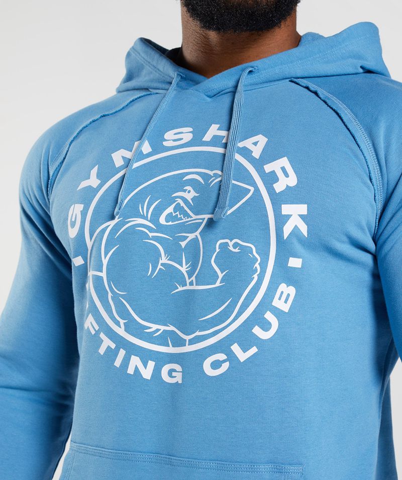 Men's Gymshark Legacy Hoodie Blue | USA  5718-DVQML