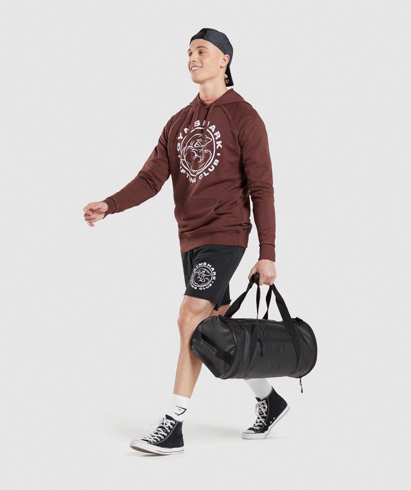 Men's Gymshark Legacy Hoodie Burgundy | USA  5204-YMBOF