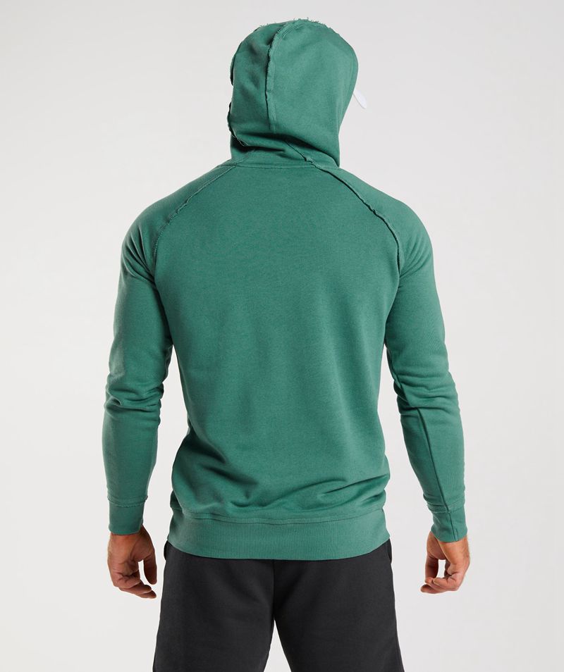 Men's Gymshark Legacy Hoodie Green | USA  4310-UMXCZ