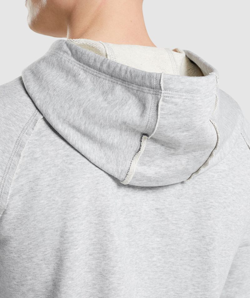 Men's Gymshark Legacy Hoodie Light Grey | USA  7586-DHCNR