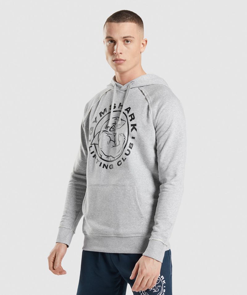 Men\'s Gymshark Legacy Hoodie Light Grey | USA  7586-DHCNR